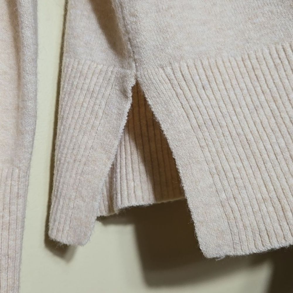 J. Crew Cream Merino Wool Alpaca Turtleneck Sweater S Scandi Minimalist - Picture 7 of 12